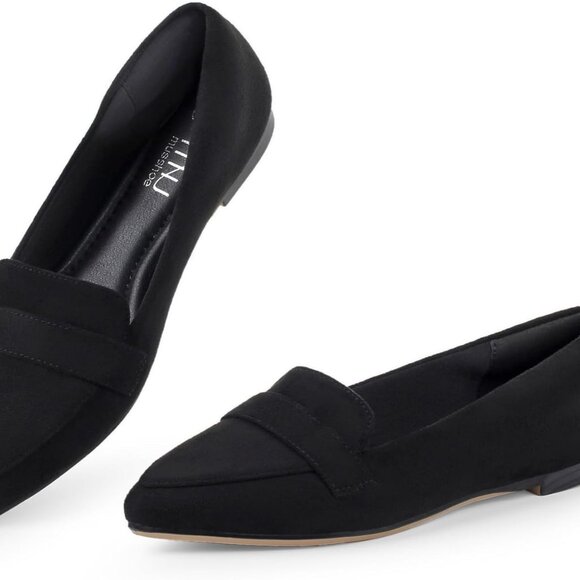 Shoes - Women's Suede Flats Size 7.5 Slip-On Office Casual Elegant Loafers